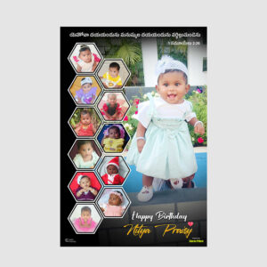 Hexagonal collage model photo frame